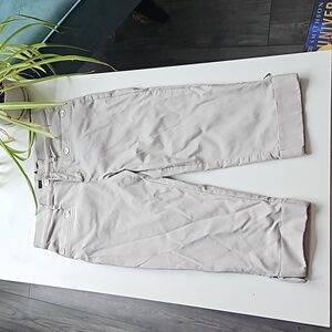 Simon Chang Beige Capris with Button Details